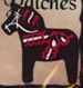Black Dala Horse Iron-On Patch - More Details